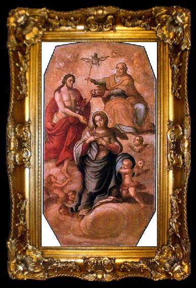 framed  Jose Joaquim da Rocha Coronation of Our Lady, ta009-2
